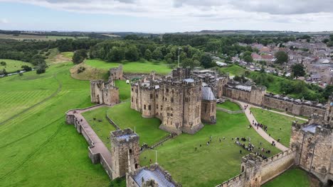 Castillo-Medieval-De-Alnwick,-Inglaterra,-Reino-Unido.