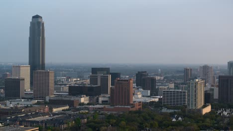 Establishing-drone-shot-of-the-Uptown-area-of-Southwest-Houston-also-known-as-the-Galleria-area