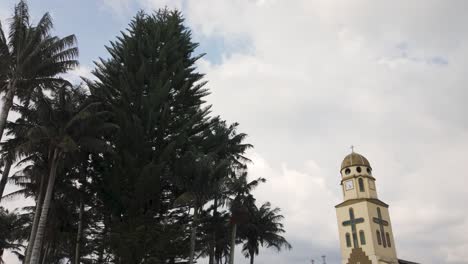 Salento's-Iconic-Church-of-Our-Lady-of-Carmen,-Colombia