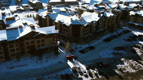 Aerial-View-of-Palisades,-Former-Olympic-Village,-Lake-Tahoe-Famous-Ski-Resort,-Drone-Shot