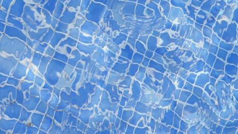 Poolwasser-In-Blautönen,-Innendesign-Eines-Kommerziellen-Gebäudes,-Dropdown-Ansicht