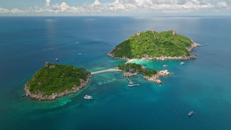 Luftaufnahme-Der-Insel-Koh-Nang-Yuan,-Koh-Tao-In-Thailand