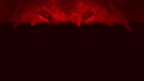 Rote-Digitale-Animation-Eines-Löwenkopfporträts-Auf-Gebohrtem-Brett