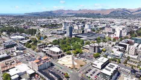 Hermosa-Vista-Panorámica-De-Christchurch,-Nueva-Zelanda