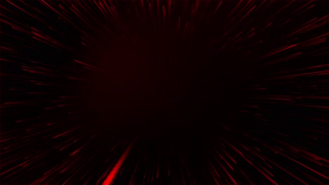 Animation-of-red-moving-lines-simulating-fiber-connection-and-black-background-for-copy-space
