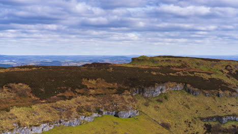 Timelapse-of-rural-nature-rocky-hillside-valley-during-sunny-cloudy-day-viewed-from-Carrowkeel-in-county-Sligo-in-Ireland