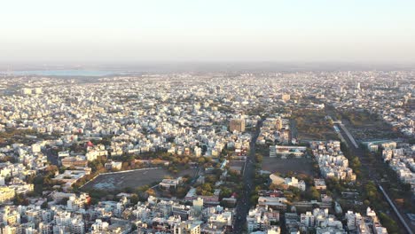 Aerial-drone-view-showing-large-grounds-and-many-large-temples-and-houses-around