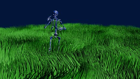 Grünes-Gras-Animation---Skelett-