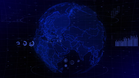 cinematic-digital-globe-rotating-video-background-showcases-zooming-in-on-Turkmenistan-country