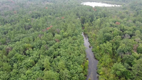 Michigan-Lake-County-Baldwin-Michigan-Drohne-Luftaufnahmen-Des-Flusses