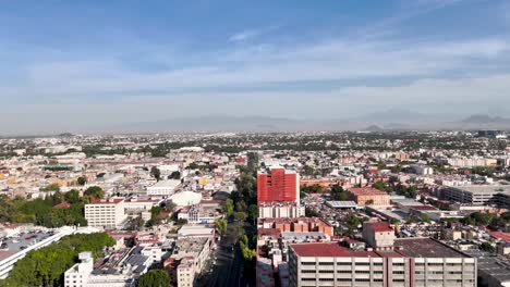 Take-off-drone-shot-at-downtown-mexico-city