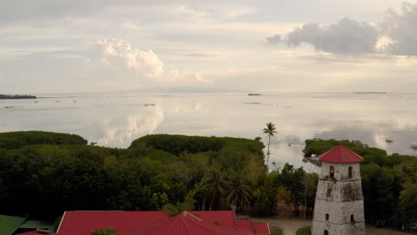 Aerial-shot-reveals-the-beautiful-Panglao-Bay-during-sunset