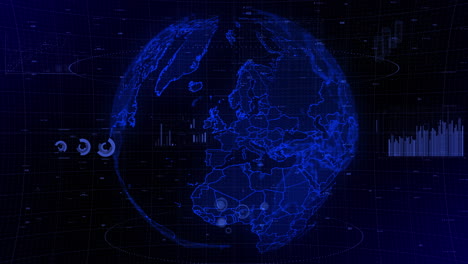 cinematic-digital-globe-rotating-video-background-showcases-zooming-in-on-Luxembourg-country