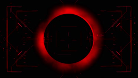 Raumschiff-HUD-Scannt-Rote-Sonnenfinsternis