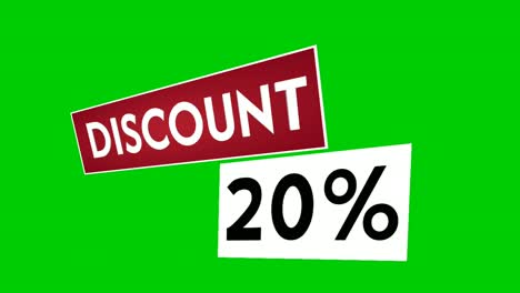 Discount-20%-percent-text-animation-motion-graphics-suitable-for-your-flash-sales,black-Friday,-shopping-projects-business-concept-on-green-screen