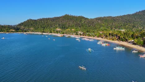 Imágenes-De-Drones-De-La-Playa-De-Port-Barton-En-La-Isla-De-Palwan-En-Filipinas