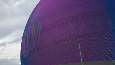 Exterior-LED-Display-Of-The-Sphere-At-The-Venetian-Resort-In-Las-Vegas,-Nevada-In-Daytime