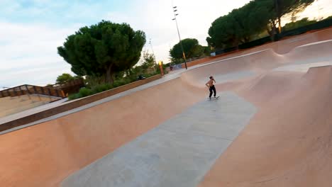Luftaufnahme-über-Dem-Skatepark-Grammont-Montpellier-In-Frankreich