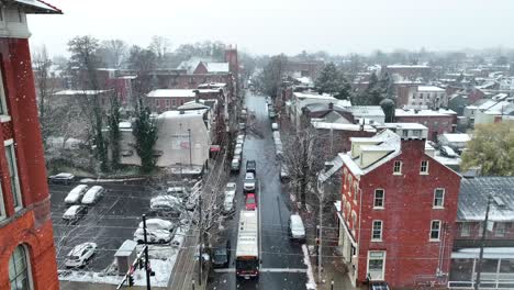 Cinematic-Christmas-snow-scene-in-American-town