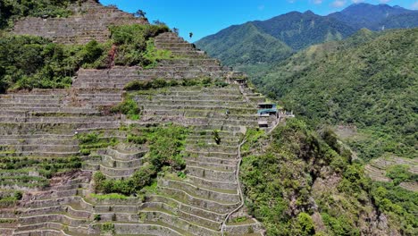 Drone-footage-over-the-famous-Batad-rice-terraces-on-a-crest-in-north-Philippines