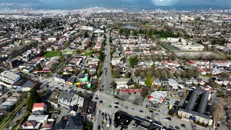 Stadtstraßen-Und-Wege-In-Der-Gegend-Von-Victoria-Dr-Und-Kingsway-In-Vancouver,-Kanada-–-Drohnenaufnahme