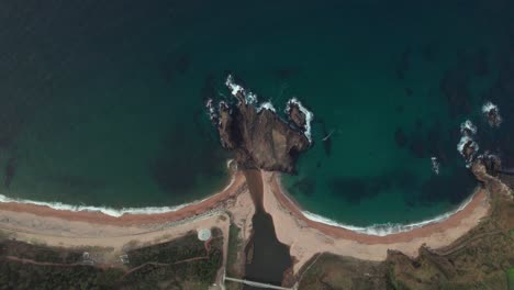 tateiwa-Japanese-beach-Kyotango-white-sand-coastline-japan-summer-travel-drone-aerial-top-down-view-above-blue-sea-water-coastline,-natural-asian-environment