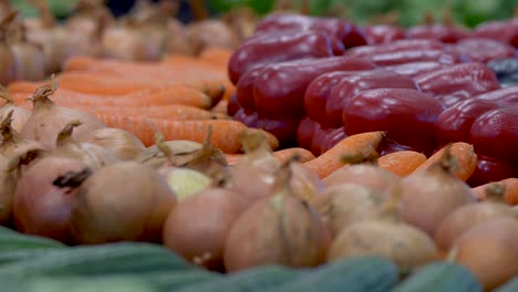 Several-vegetable-on-table-of-supermarket