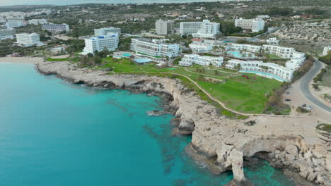 Coastal-view-of-Ayia-Napa-with-hotels-and-turquoise-sea