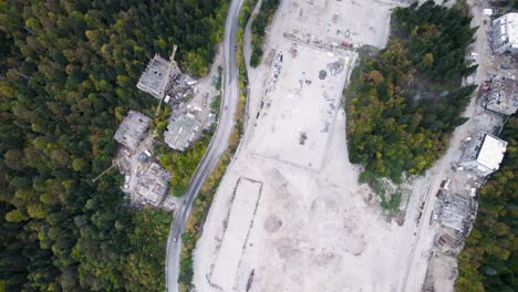 Luftaufnahme-Einer-Abholzungsstelle-Im-Bjelasnica-Gebirge-In-Bosnien