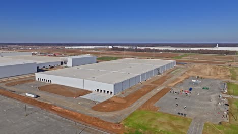 Aerial-footage-of-Ford's-Megacampus-BlueOval-City-in-Stanton,-Tennessee