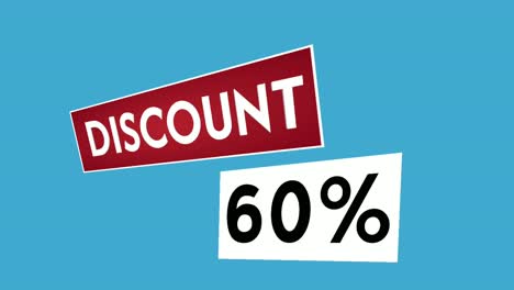 Discount-60%-sixty-percent-text-animation-motion-graphics-suitable-for-your-flash-sales,black-Friday,-shopping-projects-business-concept-on-blue-background