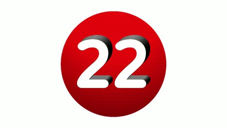 3D-Number-22-twenty-two-sign-symbol-animation-motion-graphics-icon-on-red-sphere-on-white-background,cartoon-video-number-for-video-elements