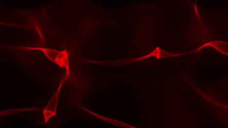 Animation-of-rippling-red-silk-veil-on-black-background