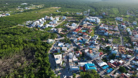 Beautiful-colored-City-of-Bayahibe-Town-in-scenic-landscape-during-sunny-day