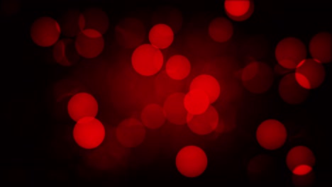 Animación-Abstracta-Digital-Bokeh-Rojo-Carmesí-Luces-Borrosas-Moviéndose-Sobre-Fondo-Negro