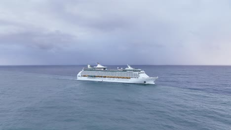 Luxury-Royal-Caribbean-Explorer-of-the-Seas-cruise-ship-navigating-in-open-ocean