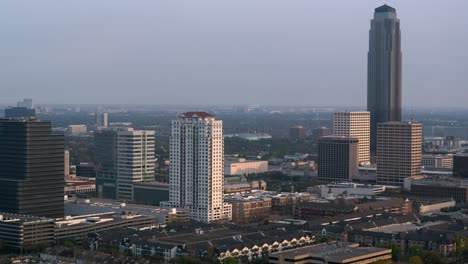 Establishing-drone-shot-of-the-Uptown-area-of-Southwest-Houston-also-known-as-the-Galleria-area