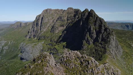 Top-view-of-hills-on-sunny-day