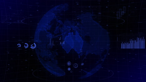 cinematic-digital-globe-rotating-video-background-showcases-zooming-in-on-Australia-country