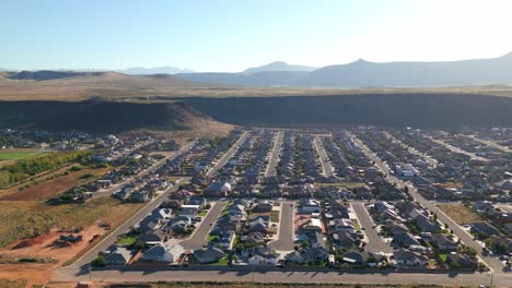 Neighborhoods-Of-Hurricane-City-In-Utah---Aerial-Panoramic