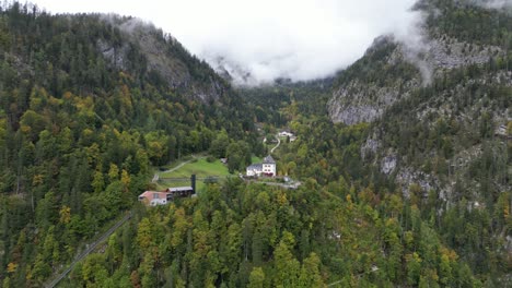 Hallstatt-Skywalk-Viewpoint-Platform-in-Austria---Aerial-4k