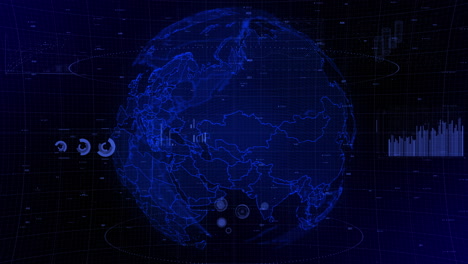 Der-Rotierende-Videohintergrund-Eines-Filmischen-Digitalen-Globus-Zeigt-Das-Land-Kasachstan-Mit-Zoom