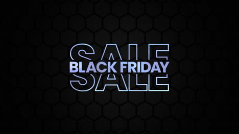 Black-Friday-graphic-element-with-sleek-multi-colored-hexagonal-neon-pattern