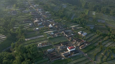 Aerial-view-of-beautiful-tropical-countryside