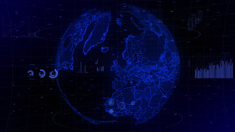 Der-Rotierende-Filmische-Digitale-Globus-Im-Hintergrund-Zeigt-Das-Land-Großbritannien-Mit-Zoom