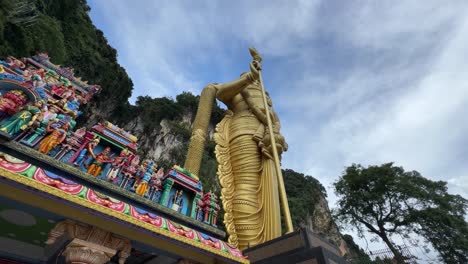 Batu-Caves-Murugan-Statue-Kuala-Lumpur-Malaysia-Tamil-Nadu-Sri-Lanka-Religiöse-Statue