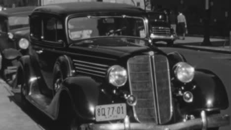 Man-Drives-His-Buick-McLaughlin-Series-60-Car-on-a-New-York-Street-in-the-1930s