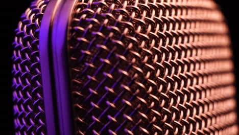 Professional-Studio-Microphone,-Macro-Close-Up