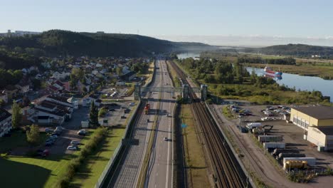 Industry-road-in-Gothenburg,-Sweden