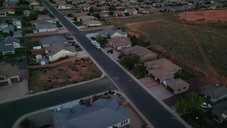 Washington-County,-Utah,-United-States---A-Sweeping-Vista-of-the-Residential-Community-Within-Hurricane-City---Drone-Flying-Forward